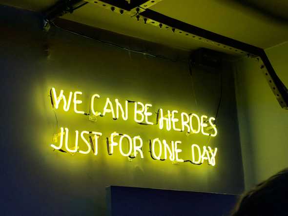 We can be heroes neon sign